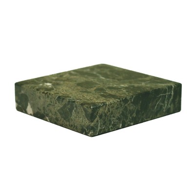 Jade Leaf Green Square Marble Base (3"x¾"x3")