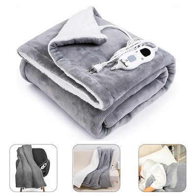 Electric Heated Flannel Fleece Blanket