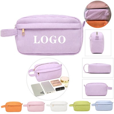 Velvety Fabric Makeup Pouch