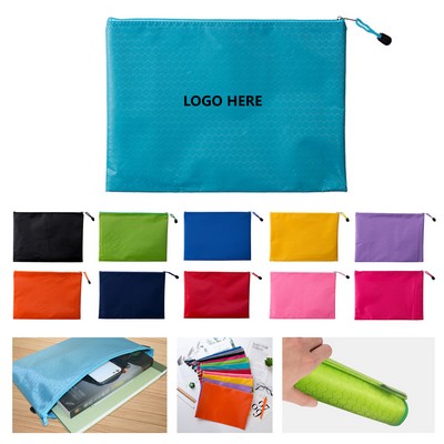 A4 Document Organizer with Zipper Closure
