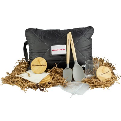 Self-Care Gift Set with Pillow Blanket, Glass Mug & Kitchen Tools