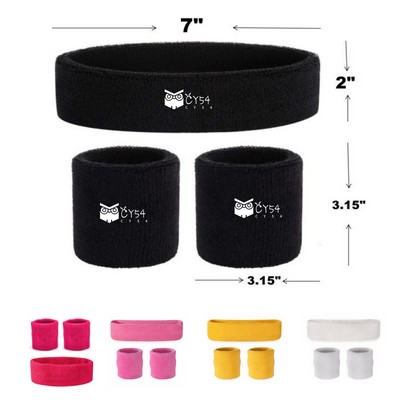 Headband Wristband Set