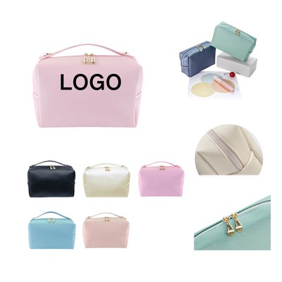 Water-Resistant PU Hand-Carry Cosmetic Bag