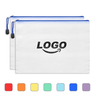 A4 Mesh Zipper Pouch Bags