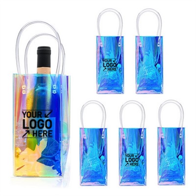 Laser PVC Modern Wine Carrier Pouch Bags