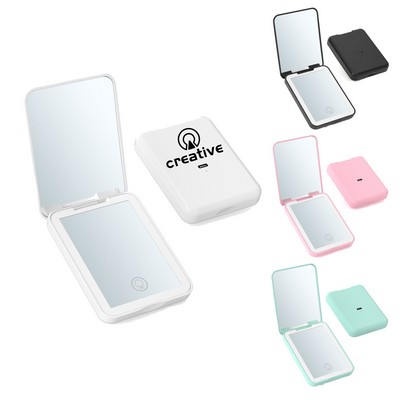 Rechargeable LED Foldable Mirror