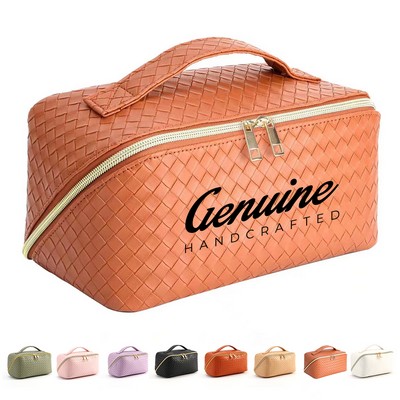 Portable PU Leather Waterproof Cosmetic Bag