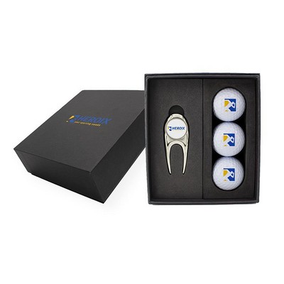 Scotsman's Divot Tool and Golf Ball Mini Presentation Box