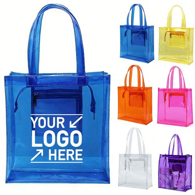 Waterproof Transparent Neon PVC Tote Bag