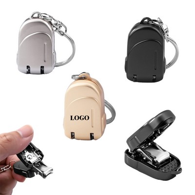 Mini Folding Nail Clipper Keychain