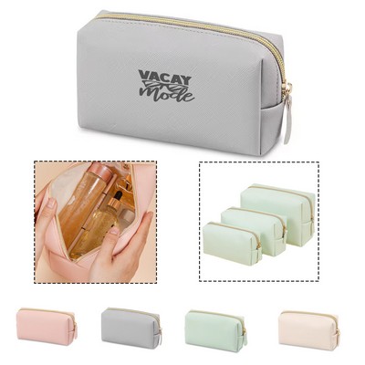 PU Leather Cosmetic Pouch Makeup Bag