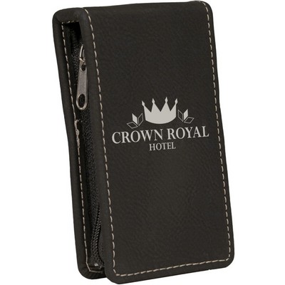 7-Piece Black/Silver Leatherette Manicure Gift Set