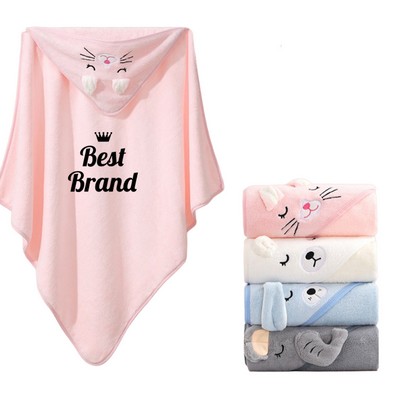 Adorable Animal - Themed Hooded Bath Towels For Kids