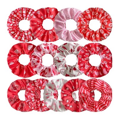 Print Satin Scrunchies