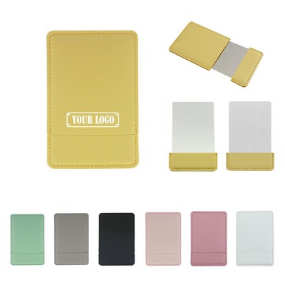 Stainless Steel Mirror With Leather Cover