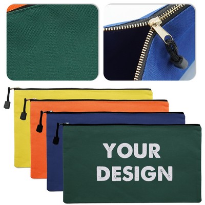 16oz Canvas Zipper Pouch