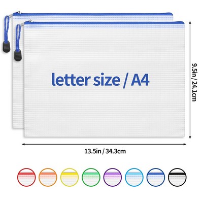 Mesh Zipper File Pouch/Waterproof Storage Bag