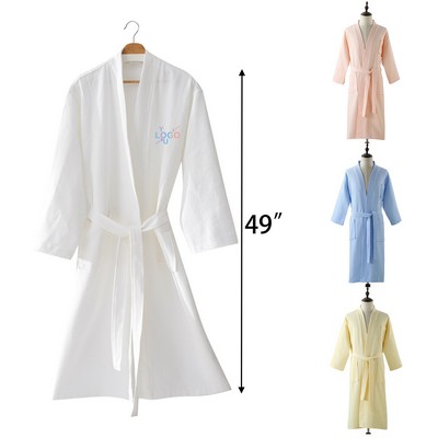 Knit Diamond Style Kimono Bathrobe