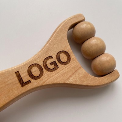 Portable wooden massager