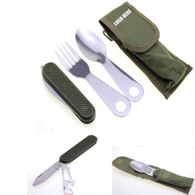 Folding Tableware Pocket Knife Set