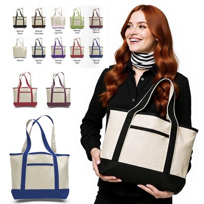 My Favorite Small Cotton Canvas Deluxe Tote