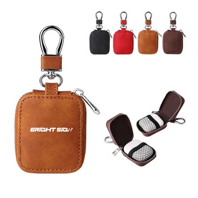 PU Leather & EVA Earbud Case Keychain