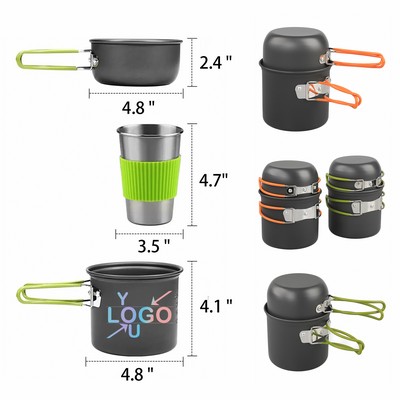 Portable Cookware Set with Compact Stove