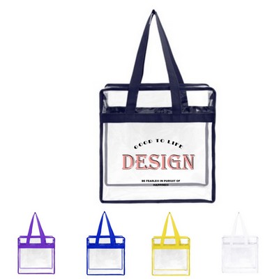 Transparent Zipper Handbag