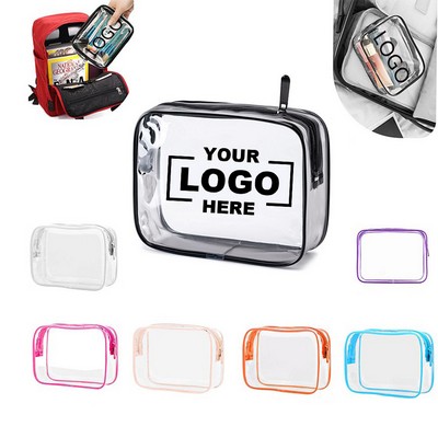Clear PVC Travel Toiletry Bag with Zipper
