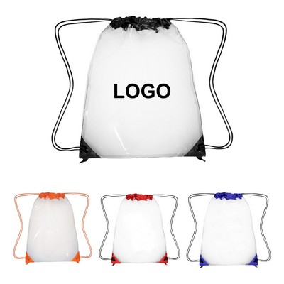 PVC Clear Drawstring Backpack Bag