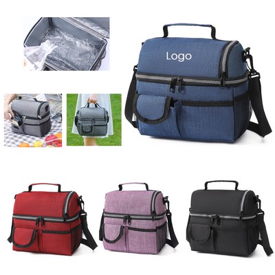 Insulated Dual Compartment Lunch Bag
