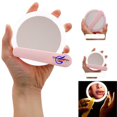 LED Mirror with Swivel Handle