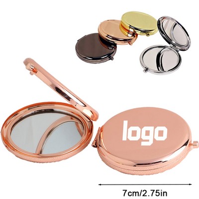 Compact Mirror Round Double Sided With 1X 2X Magnification