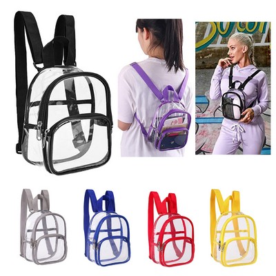 Stadium Approved Heavy Duty Cold-Resistant Clear Bag Transparent PVC Backpack