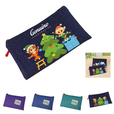 Fashionable Canvas Zip Pouch