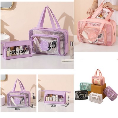 2 Pcs Of Cosmetic Bags Set Pvc