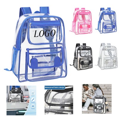 Clear Waterproof Backpack with PVC Material