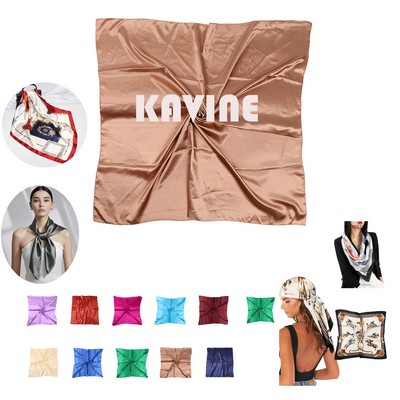 Large Square Silk Feeling Headscarves