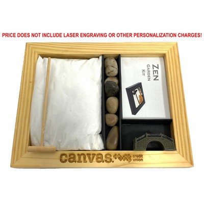 Natural Wood Zen Garden - Rectangular