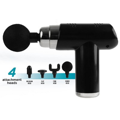 Health, Beauty & Fitness Vivitar Handheld Deep Tissue Cordless Percussion Massage Gun Black/Silver