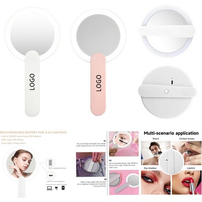 LED Mirror with Swivel Handle