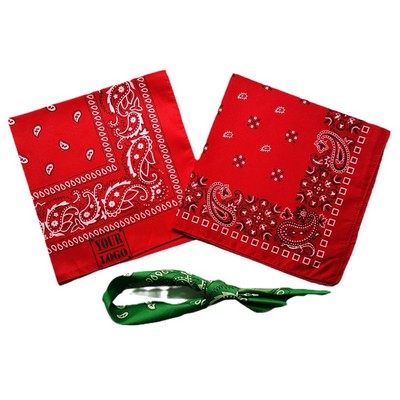 Cashew Flower Polyester Square Towel