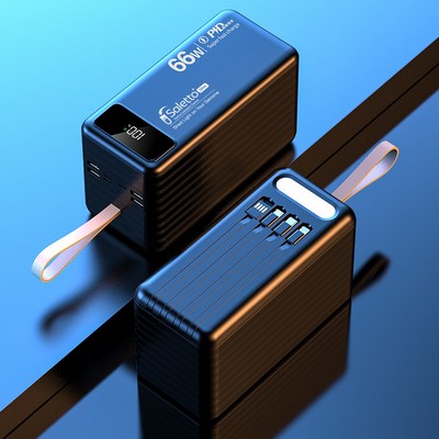 66w Portable Charger With Build-In Cables , 30000mah Power Banks