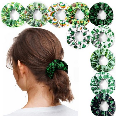Elastic Polyester Hair Scrunchie with Full-Color Print