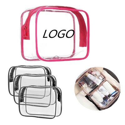 Transparent PVC Zipper Cosmetic Bag
