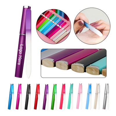 Custom Reusable Glass Nail File Medium With Protective Case