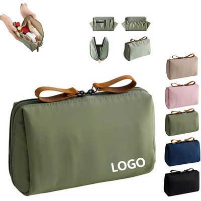 Large Capacity Nylon Travel Cosmetic Bag