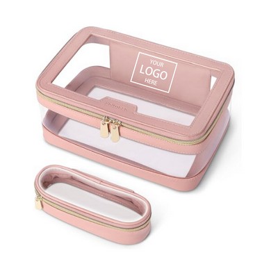 Travel Cosmetic Bag w/Cosmetic Brush Pouch