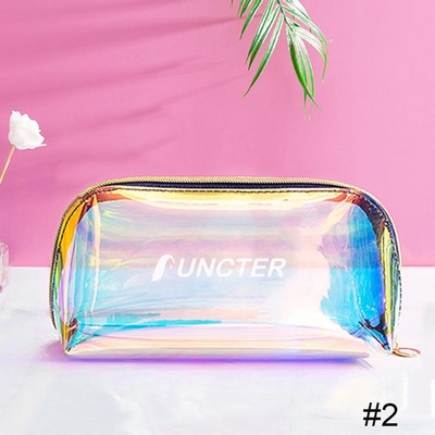 TPU Laser Cosmetic Bag Toiletry Medium Storage Bag