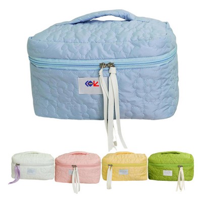 Waterproof Polyester Cloud Travel Toiletry Bag w/ Handle